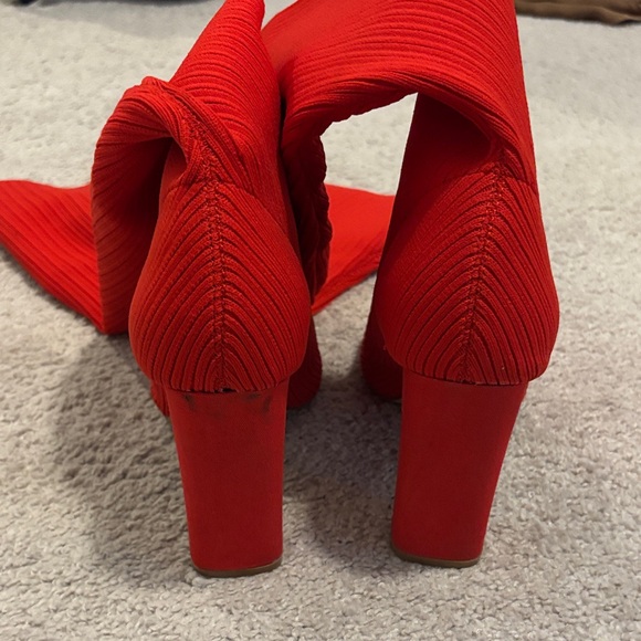 Chic Red Over the Knee Boots - Picture 3 of 7